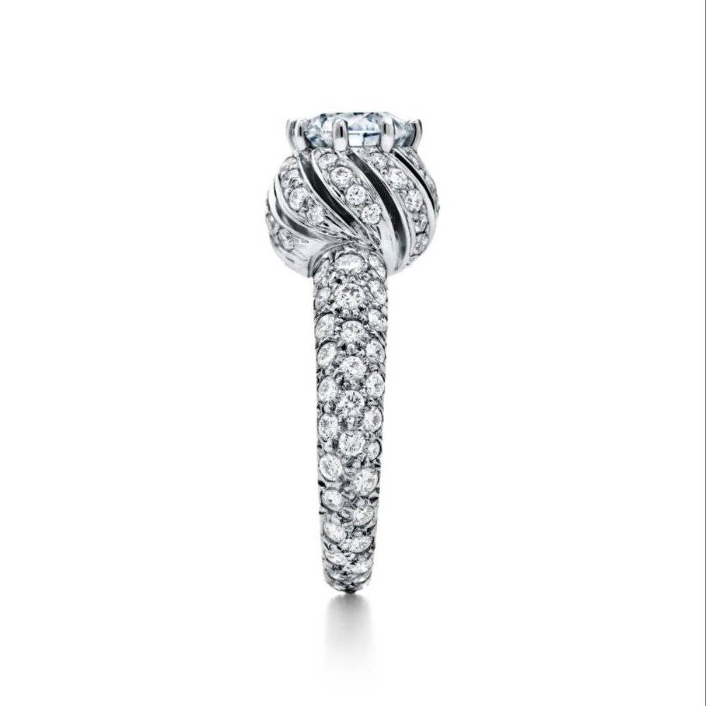 Tiffany & Co. Schlumberger Buds Round Brilliant Engagement Ring with a Diamond - Picture 4 of 11